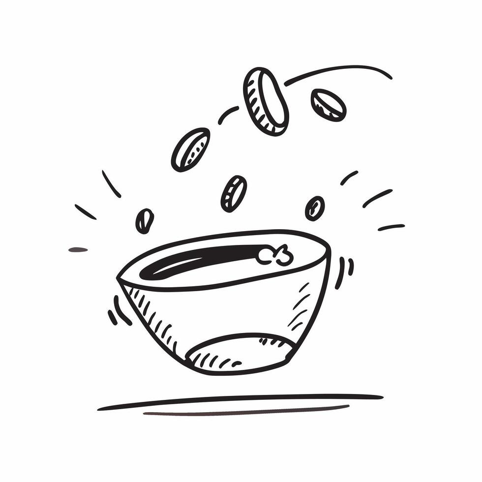 Flat Floating espresso cup with coffee beans forming a wake up call with Rise Shine text concept as A dynamic featuring a floating espresso cup with coffee beans creating Cleans vector