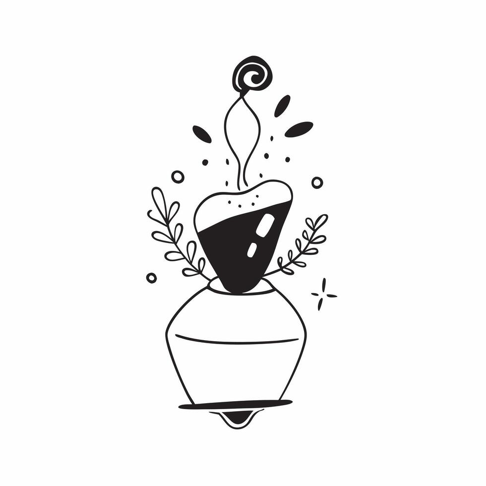 Flat Floating tea kettle with steam forming a floral pattern with Blossom Bloom text concept as A delicate design of a floating tea kettle with steam forming a floral patt Cleans vector