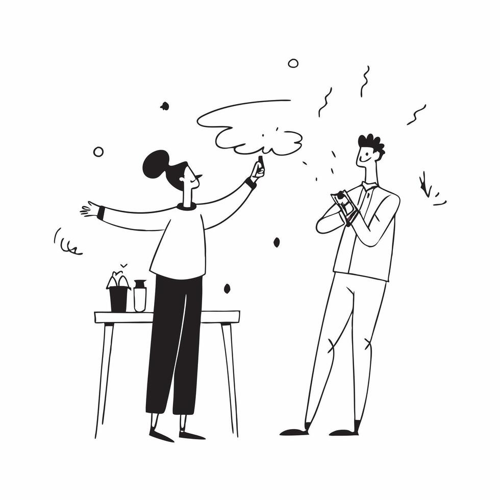 Flat Friends laughing and enjoying drinks at a barbecue party concept as A candid shot capturing friends laughing and enjoying drinks at a barbecue party The camera captures the f Cleans vector