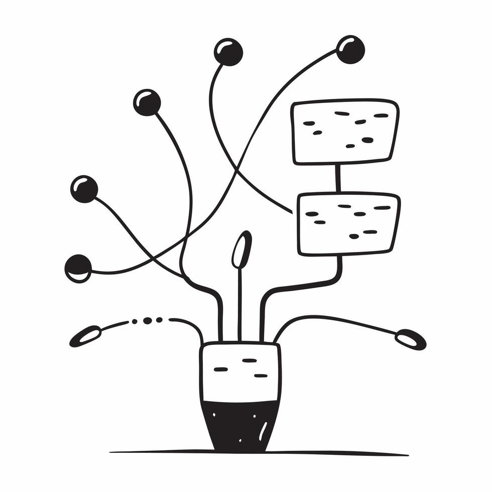 Flat Futuristic network nodes with data streams on an isolated white background concept as Two futuristic network nodes connected by flowing data streams set against an isolated wh Cleans vector