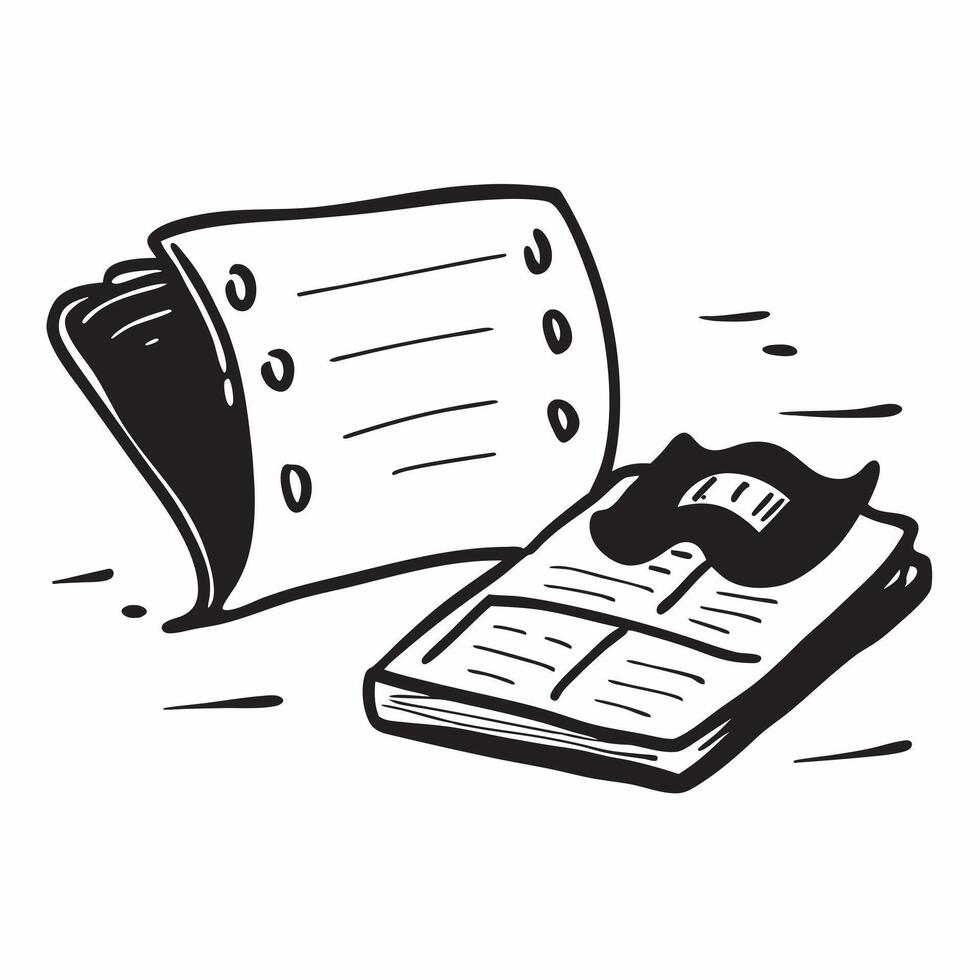 Flat Glossy black leather planner open to a financial calendar on a glass desk concept as A close up shot of a glossy black leather planner open to a financial calendar placed on a Cleans vector
