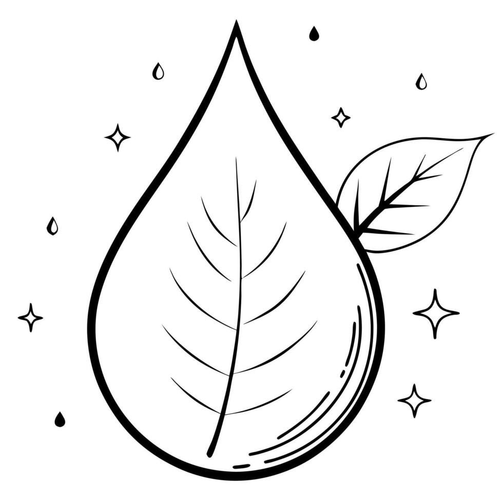 Flat Glossy leaf and water droplet with holographic hydration and growth data concept as A sleek image featuring a glossy leaf and water droplet with floating holographic data repr Cleans Set 3 vector