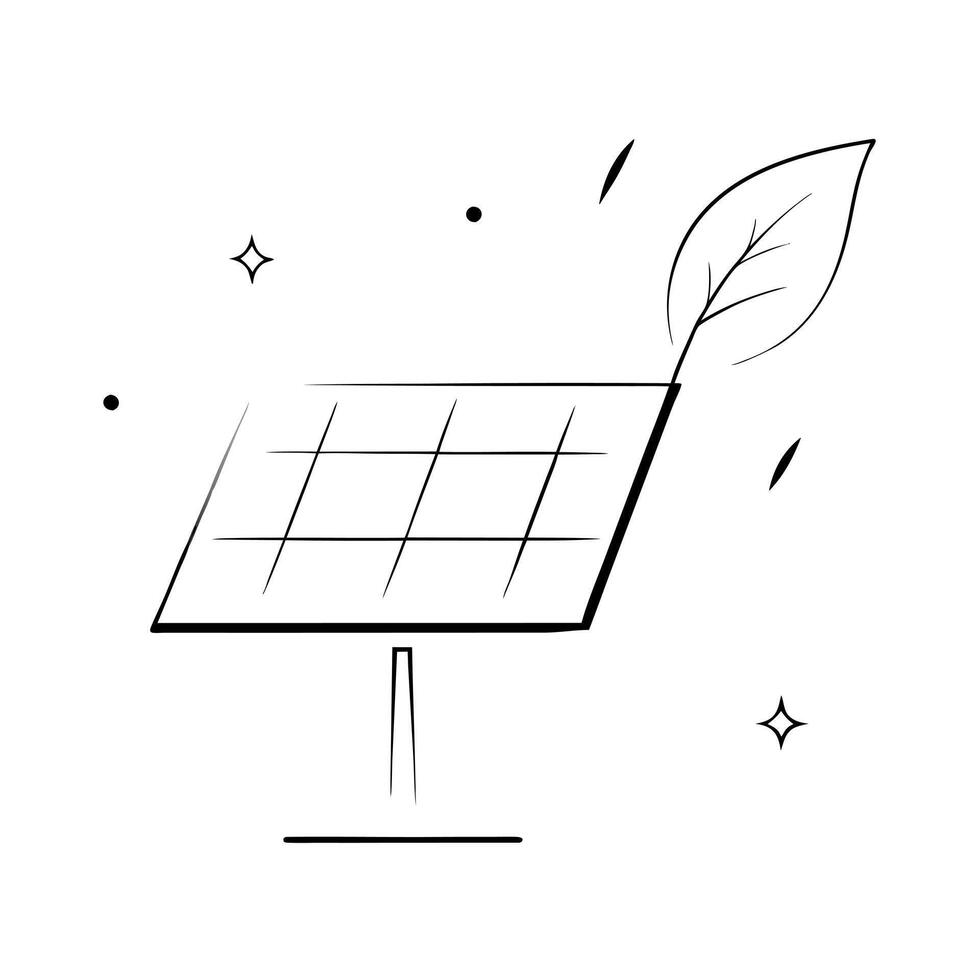 Flat Glossy solar panel and leaf with holographic sustainability goals and emission levels concept as A dynamic image featuring a glossy solar panel and leaf with floating holograp Cleans Set 2 vector