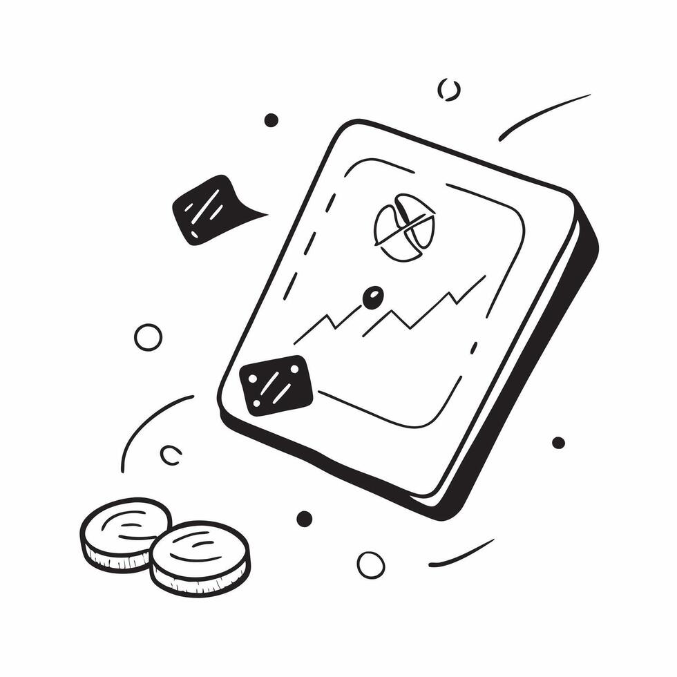 Flat Glossy tablet with floating holographic bar charts and dollar signs concept as A high angle shot of a glossy tablet with floating holographic bar charts and dollar signs The Cleans Set 5 vector
