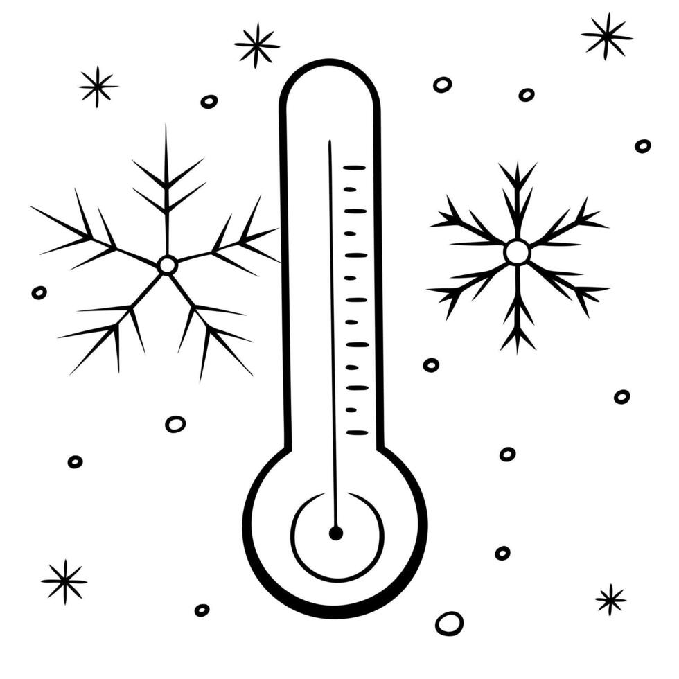 Flat Glossy thermometer and snowflake with holographic temperature and weather data concept as A dynamic image featuring a glossy thermometer and snowflake with floating holographi Cleans Set 3 vector