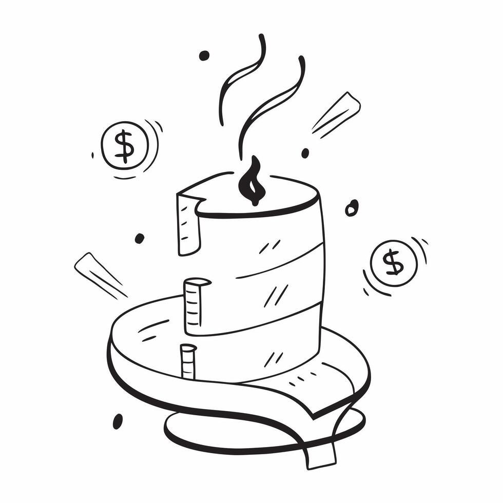 Flat Glowing abstract dollar sign surrounded by swirling data streams concept as A dynamic scene where a glowing abstract dollar sign is surrounded by swirling data streams The ca Cleans vector