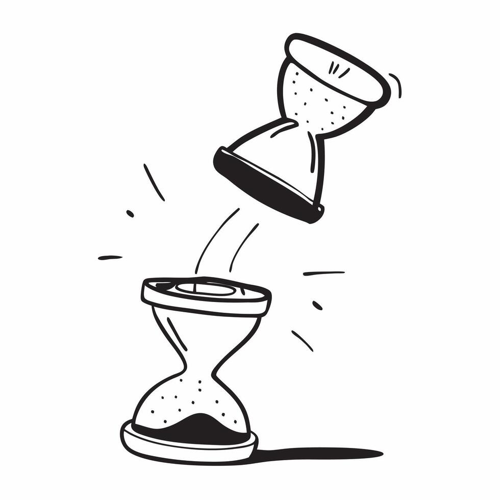 Flat Glowing abstract hourglass representing time efficient business scaling concept as A close up shot of a glowing abstract hourglass symbolizing time efficient business scaling Cleans vector
