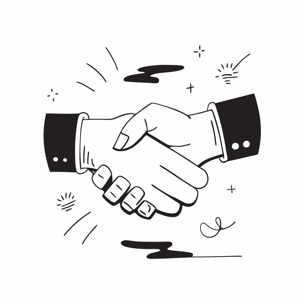 Flat Glowing abstract handshake symbolizing digital business partnerships concept as A close up shot of a glowing abstract handshake symbolizing digital business partnerships in sc Cleans vector