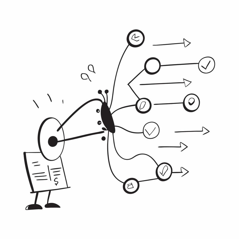 Flat Glowing abstract network with interconnected nodes representing financial decisions concept as A glowing network of abstract nodes interconnected to represent the complexity o Cleans vector