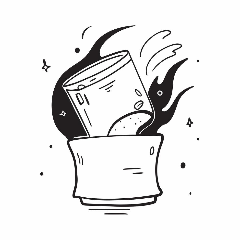 Flat Glowing digital waves forming a whiskey tumbler concept as Glowing waves of digital light flow together to create the shape of a whiskey tumbler against a dark sophisticated b Cleans vector