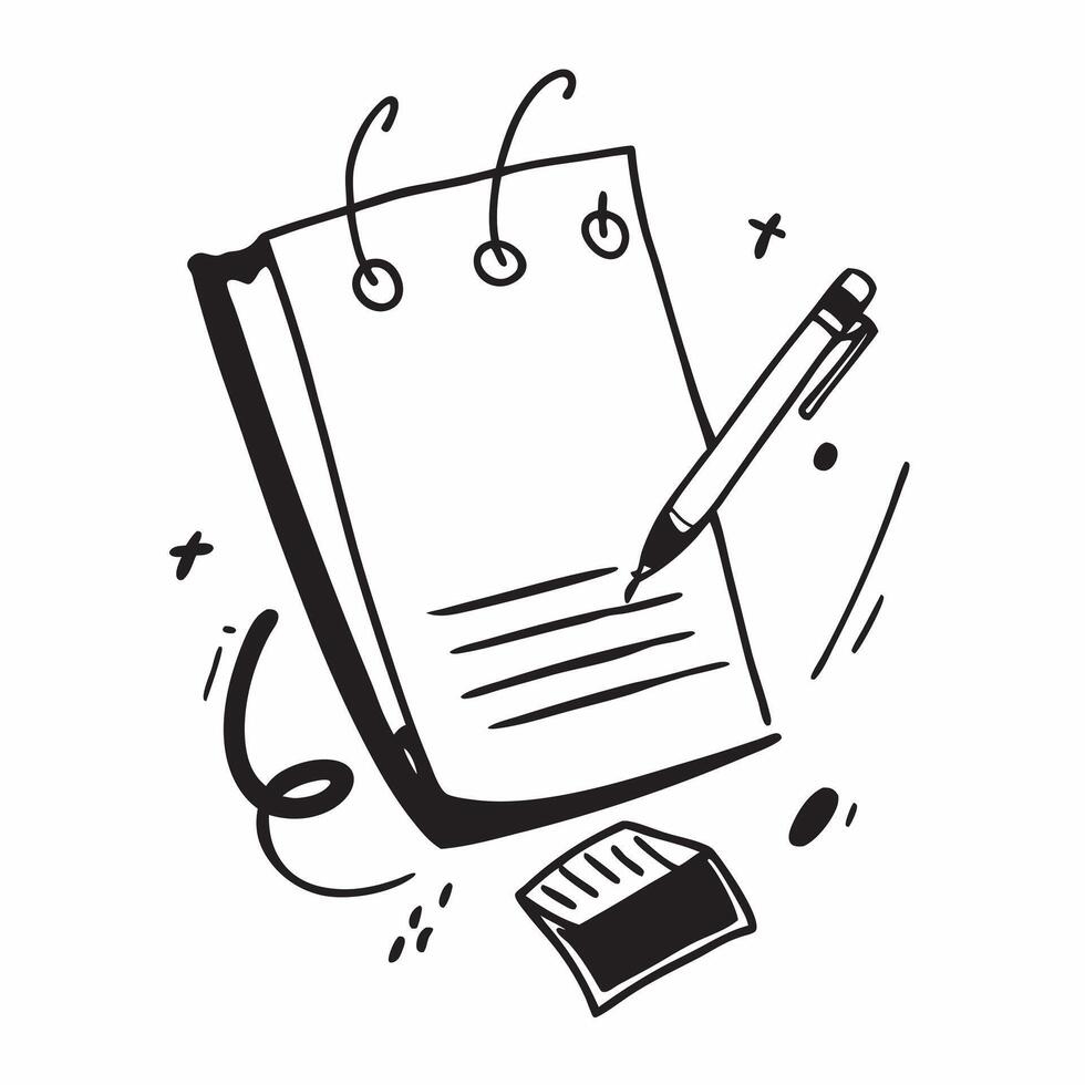 Flat Pencil and notepad border frame with Content Creation text and copy space concept as A dynamic border frame featuring a pencil and notepad at opposite corners with the text Co Cleans vector