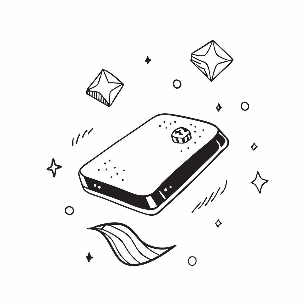 Flat Smartphone on Holographic Surface with Lanterns concept as A smartphone lies on a glossy holographic surface surrounded by floating holographic Mid Autumn Festival lanterns C Cleans Set 3 vector