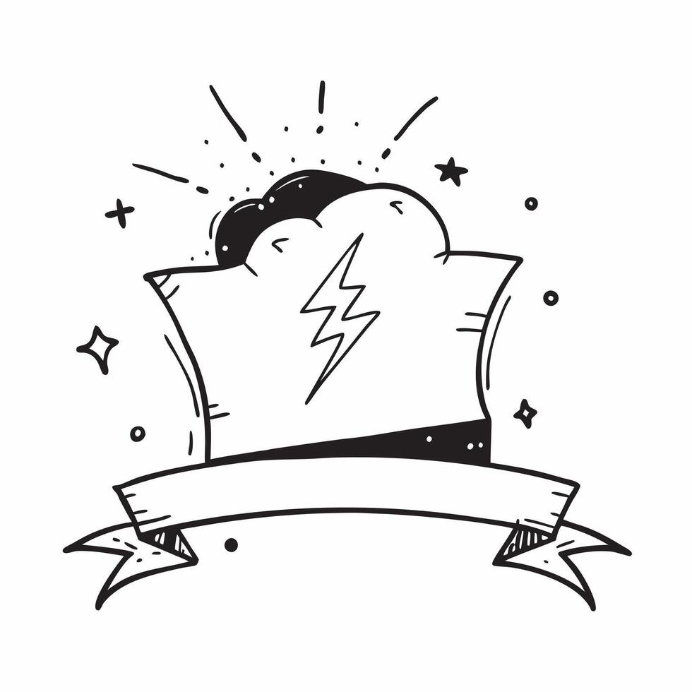 Flat Thunderstorm and Lightning Border Frame with Copy Space concept as A border frame with a thunderstorm and lightning at opposite ends offering generous copy space in the center Cleans Set 3 vector