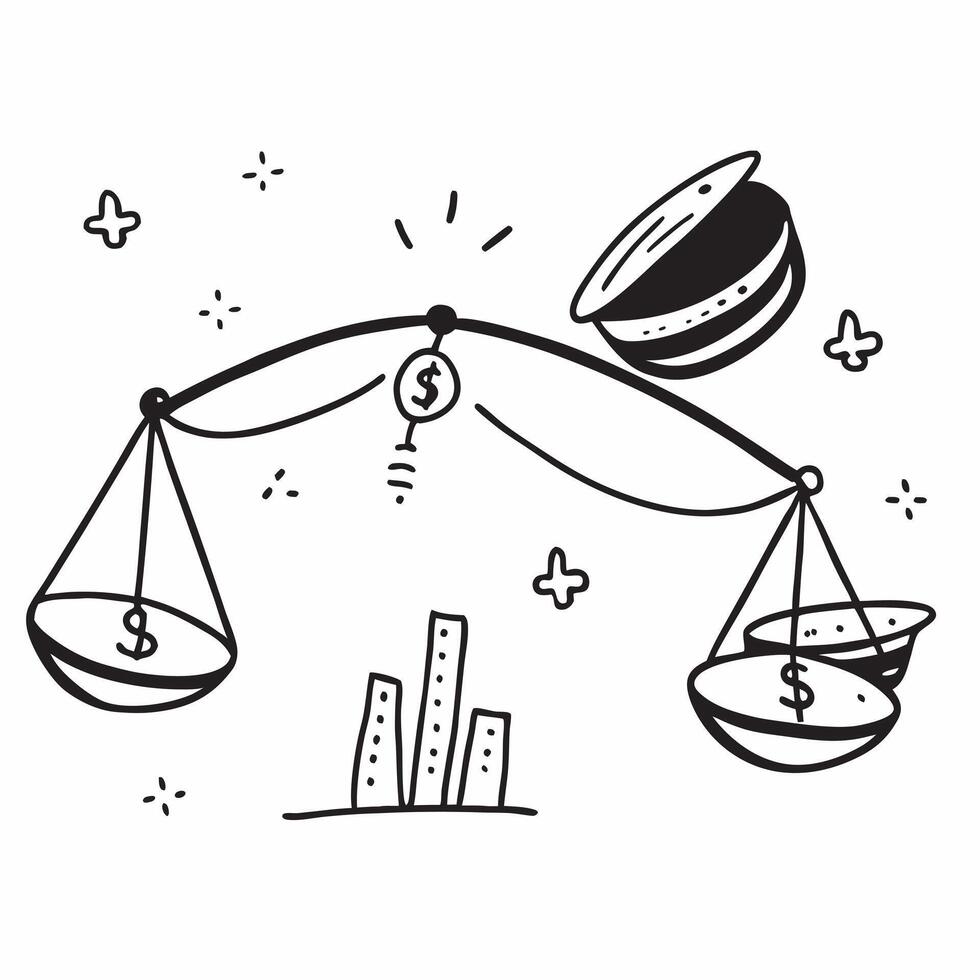 Floating balance scale and dollar sign with Fair Value text concept as A dynamic featuring a floating balance scale and dollar sign with the text Fair Value The design is i Cleans vector