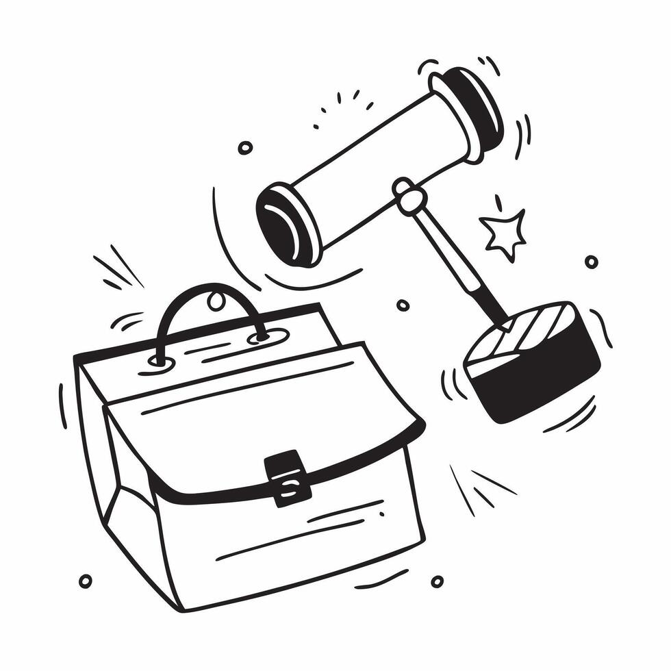 Floating briefcase and gavel with Corporate Law text concept as A sleek design featuring a floating briefcase and gavel with the text Corporate Law The elements are suspend Cleans vector