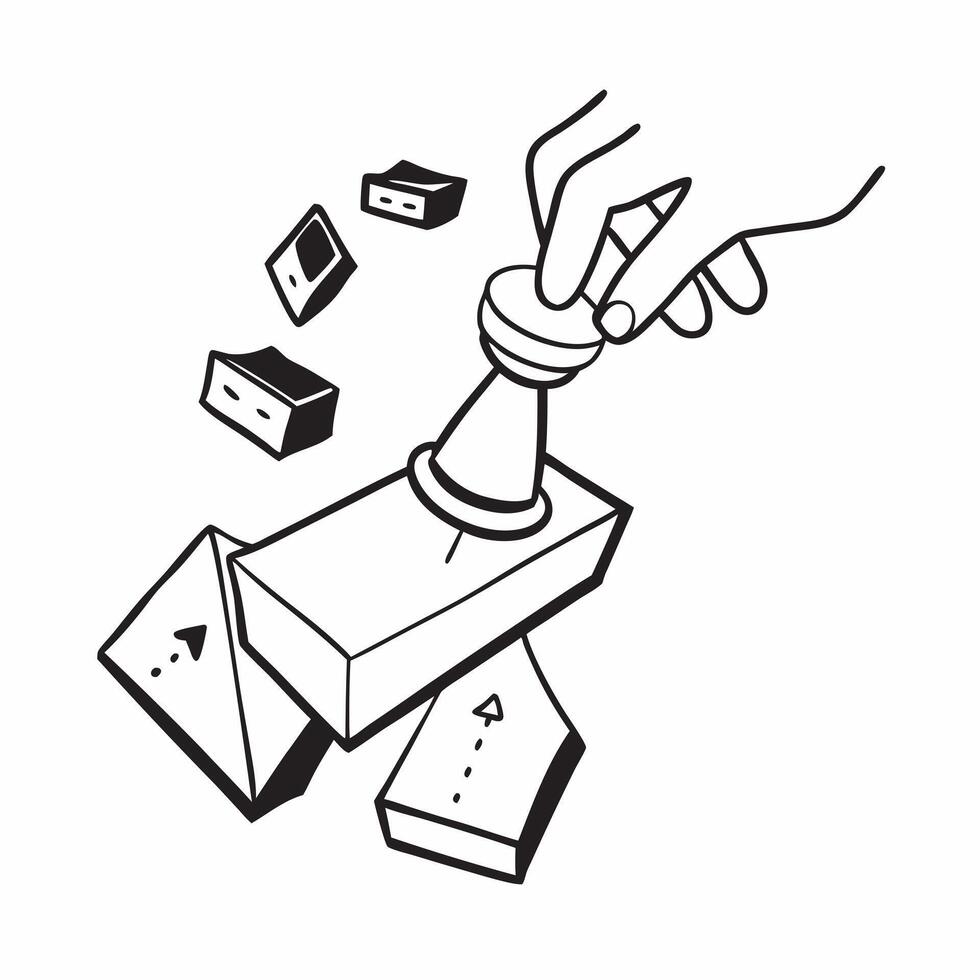 Floating chess pieces and board with the word Tactics concept as A design featuring chess pieces and a board defying gravity with the word Tactics prominently displayed The Cleans vector