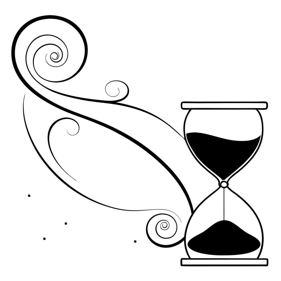 Floating Sand Particle with Abstract Wind Swirl and Copy Space concept as A single sand particle floats in mid air with an abstract wind swirl moving around it symbolizing the shif Cleans Set 2 vector