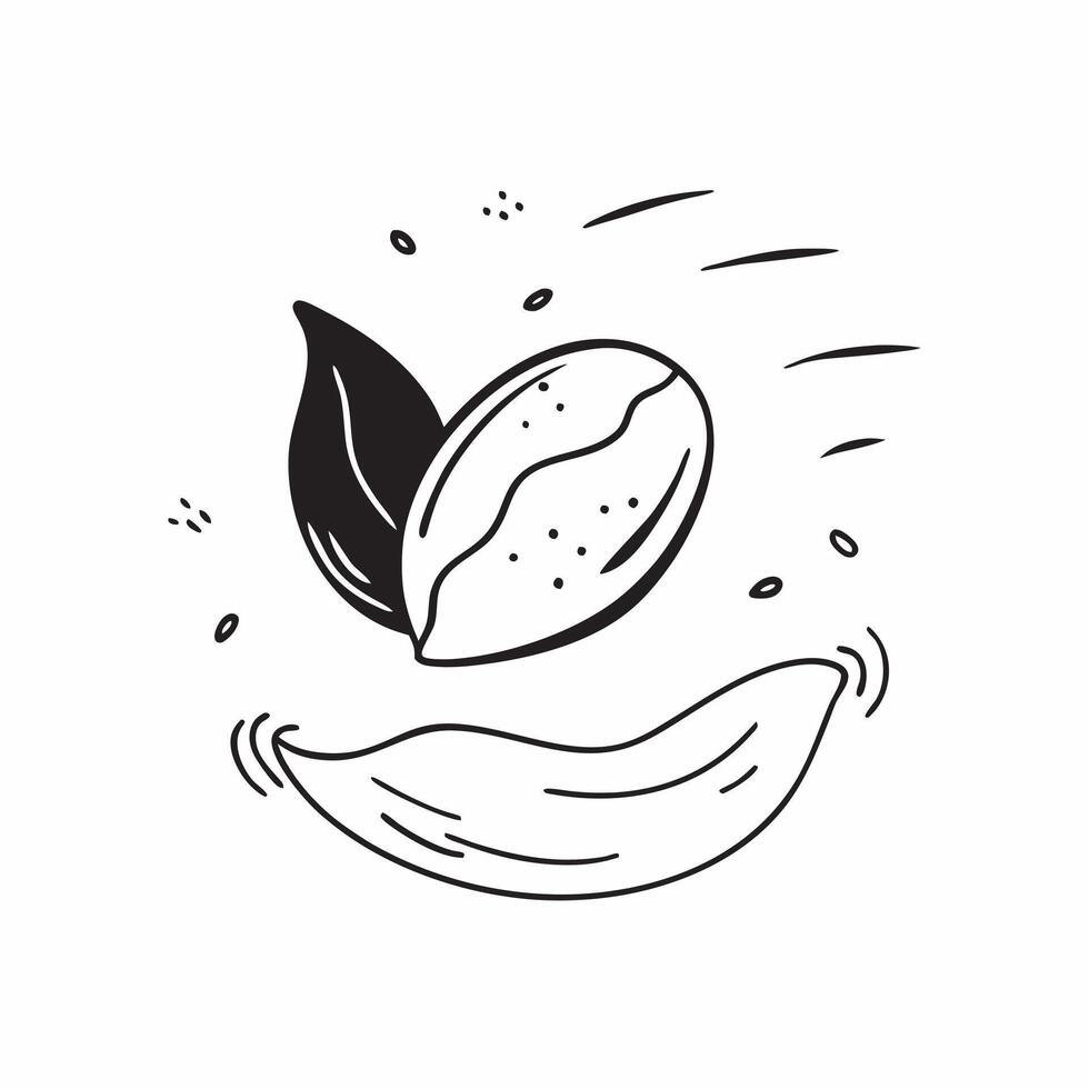 Floating Seed and Wind Symbol with Natures Flight Text concept as A seed and wind symbol floating together in mid air with Natures Flight text subtly included at the bottom The el Cleans Set 3 vector