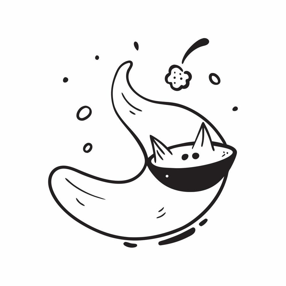 Floating teapot with steam forming a graceful wave with Soothing Sip text concept as A graceful design of a floating teapot with steam creating a wave pattern accompanied by Cleans vector