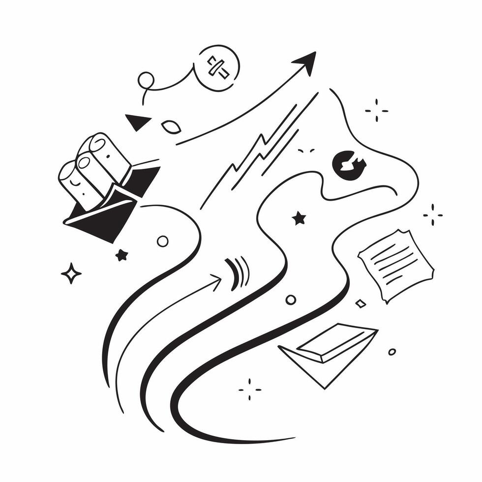 Glossy background with abstract flowing data streams and business icons concept as A glossy background featuring abstract flowing data streams combined with business icons represen Cleans Set 2 vector