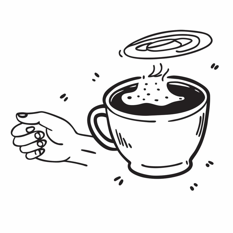 Glossy ceramic countertop with a cappuccino cup and intricate foam art concept as A detailed close up shot of a glossy ceramic countertop with a cappuccino cup showcasing intricate Cleans vector