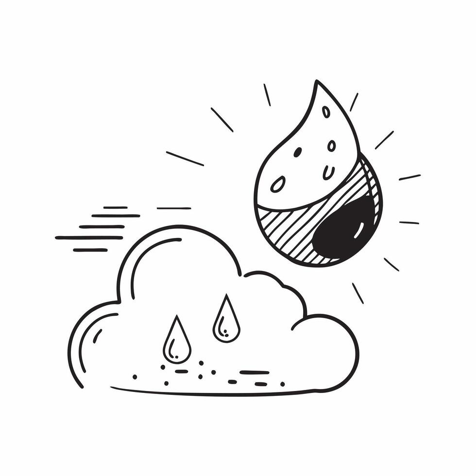 Glossy cloud and raindrop with holographic precipitation data and drought indicators concept as A dynamic image featuring a glossy cloud and raindrop with floating holographic prec Cleans vector