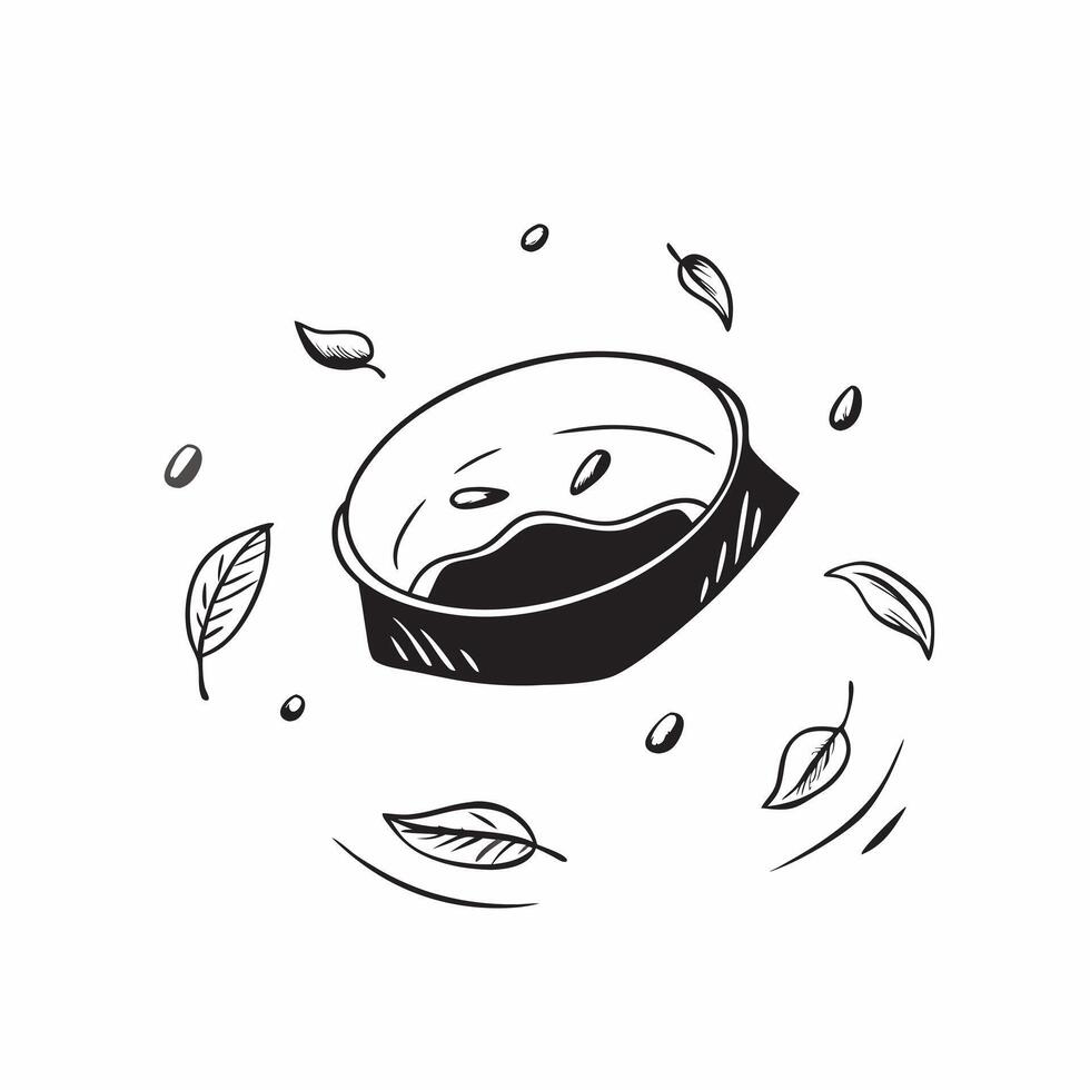 Glossy ceramic surface with vibrant tea leaves and soft shadow play concept as A top down shot of a glossy ceramic surface with vibrant tea leaves scattered and soft shadow play T Cleans vector