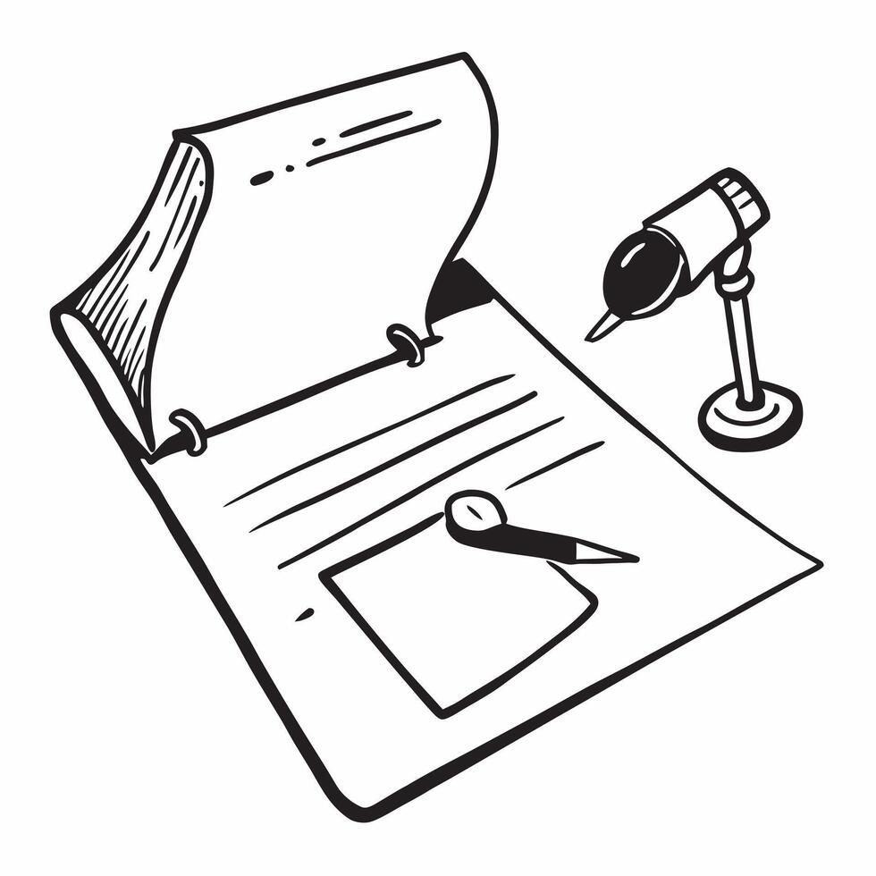Glossy contract folder with a gold clasp reflecting light from a desk lamp concept as A high angle shot of a glossy contract folder with a gold clasp reflecting light from a nearby Cleans vector