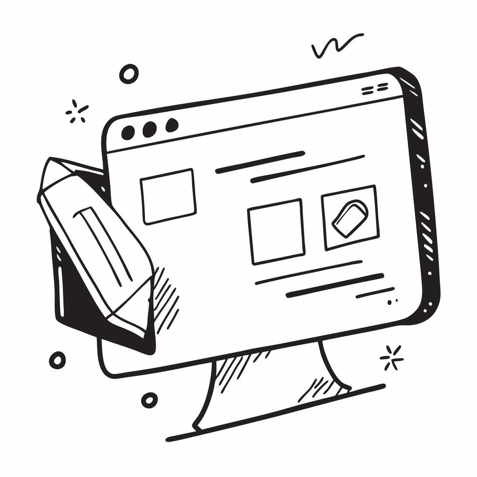 Glossy desktop monitor displaying a complex financial model concept as A mid angle shot of a glossy desktop monitor displaying a complex financial model The polished surface of th Cleans vector