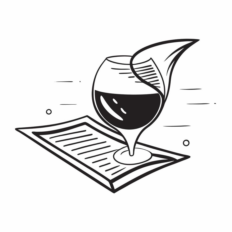 Glossy marble surface with a wine glass silhouette casting a reflection concept as A high angle shot of a glossy marble surface with the silhouette of a wine glass casting a subtle Cleans vector