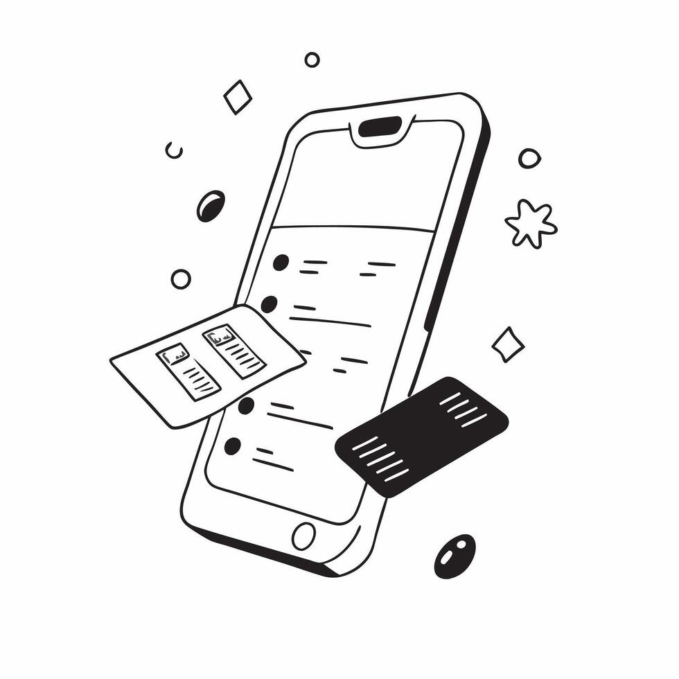 Glossy smartphone with floating holographic coins and a calculator display concept as A straight on shot of a glossy smartphone with floating holographic coins and a calculator dis Cleans Set 5 vector