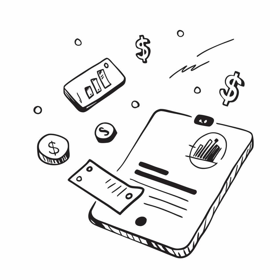 Glossy tablet with floating holographic bar charts and dollar signs concept as A high angle shot of a glossy tablet with floating holographic bar charts and dollar signs The scene Cleans Set 2 vector