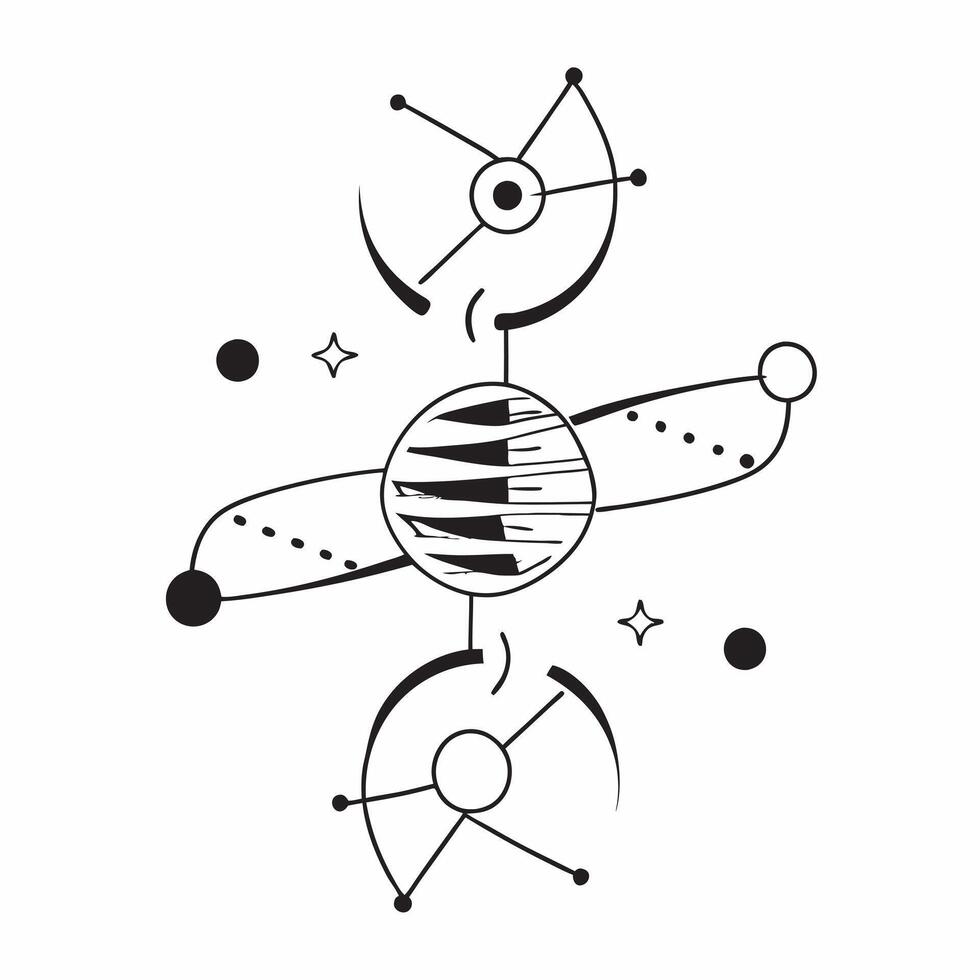 Glowing abstract digital DNA helix with data particles concept as An abstract digital art depiction of a glowing DNA helix intertwined with data particles The design symbolizes th Cleans vector