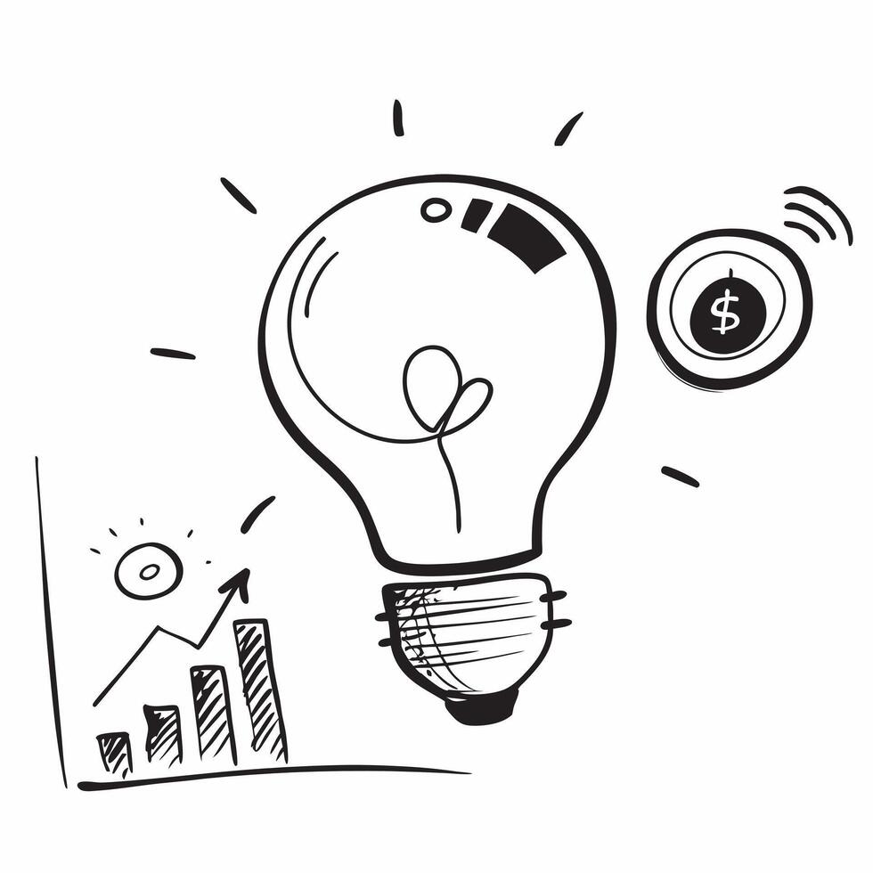 Glowing abstract light bulb with financial graphs inside concept as A glowing abstract light bulb with financial graphs inside symbolizing innovative financial strategies The came Cleans vector