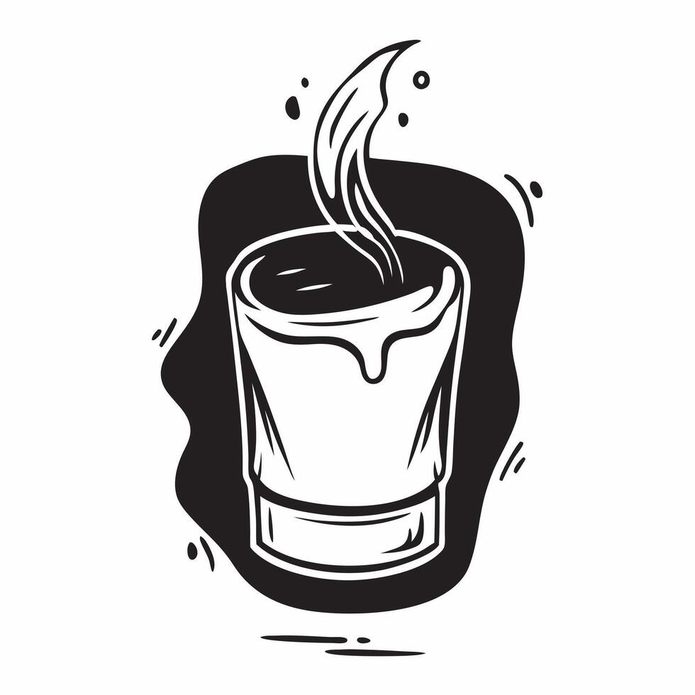 Glowing digital waves forming a whiskey tumbler concept as Glowing waves of digital light flow together to create the shape of a whiskey tumbler against a dark sophisticated backgr Cleans vector