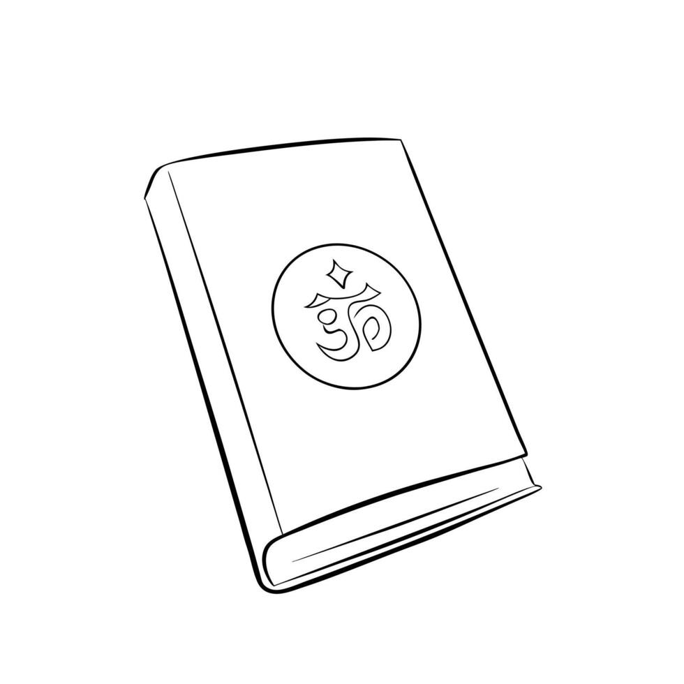 Holographic book with Labh Pancham symbol and copy space concept as A holographic book with the Labh Pancham symbol glowing on the cover floating above a white background The book Cleans vector