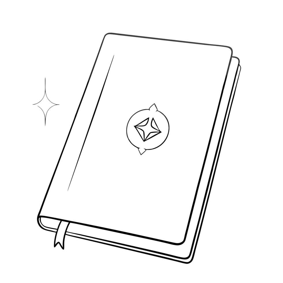Holographic notebook with Labh Pancham symbol and copy space concept as A glossy holographic notebook with the Labh Pancham symbol embossed on the cover floating above a white back Cleans vector