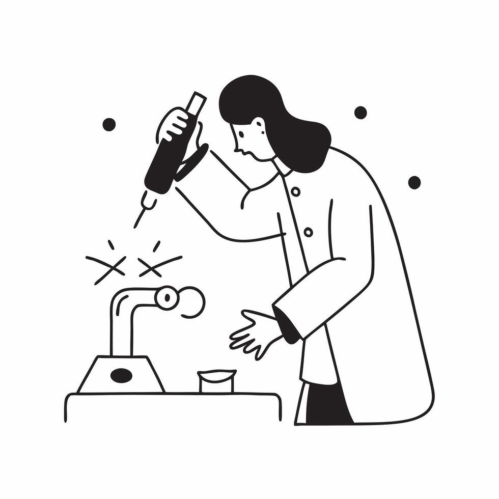Scientist candidly working on nanotechnology in a sterile lab concept as A candid image of a scientist working on nanotechnology in a sterile lab environment The photo captures th Cleans vector