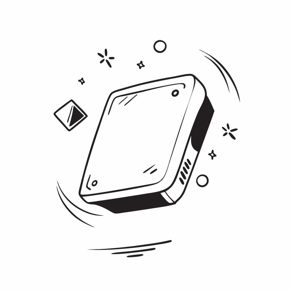Smartphone with holographic app icons and copy space concept as A sleek smartphone with floating holographic app icons surrounding it glowing with a vibrant finish The center is l Cleans vector
