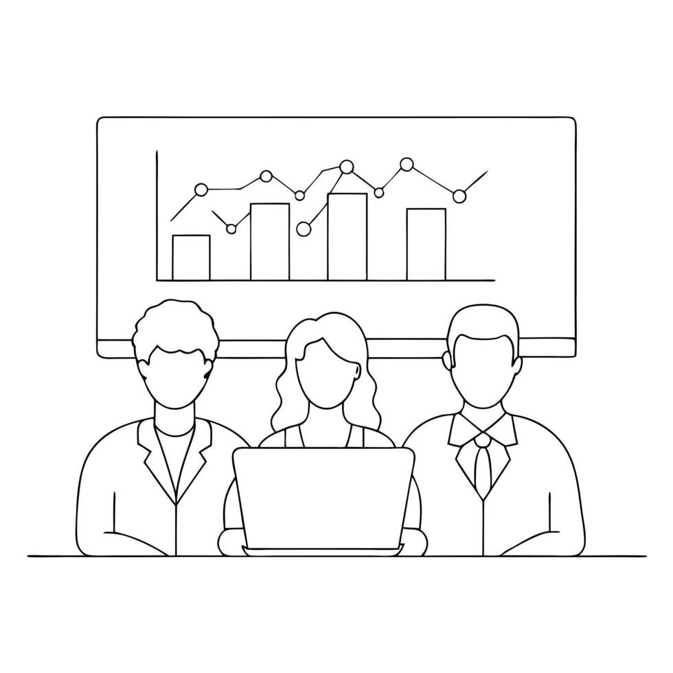 Team collaborating around a glossy data dashboard concept as A team of professionals gathers around a large glossy data dashboard in a modern office setting The reflections of dat Cleans vector