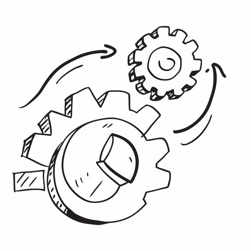 of isolated gear and chart with the word Process concept as A design featuring a gear and a chart with the word Process prominently displayed The elements are isolat Cleans vector
