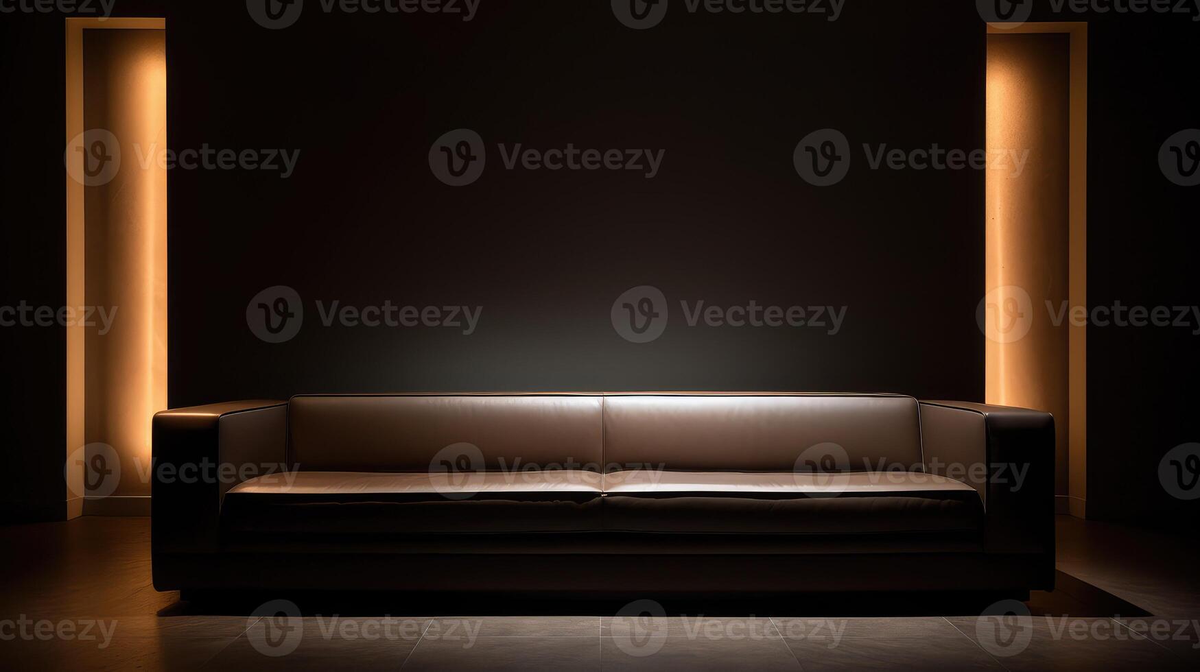 minimalist couch club lighting photo
