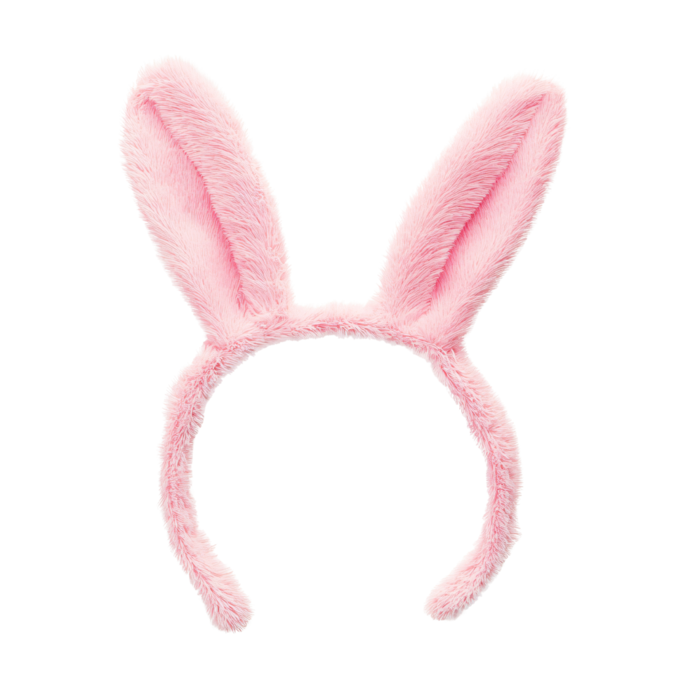 Pink bunny ears headband isolated on transparent background png