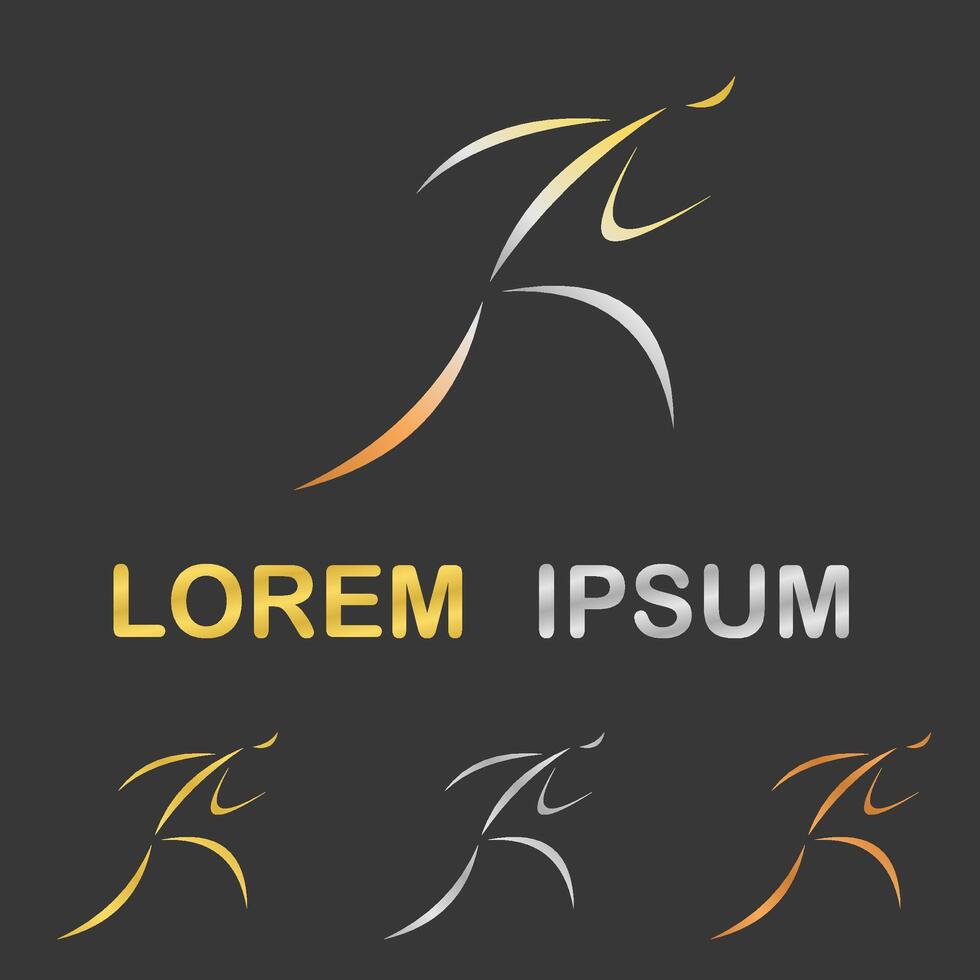 A logo for a running company vector