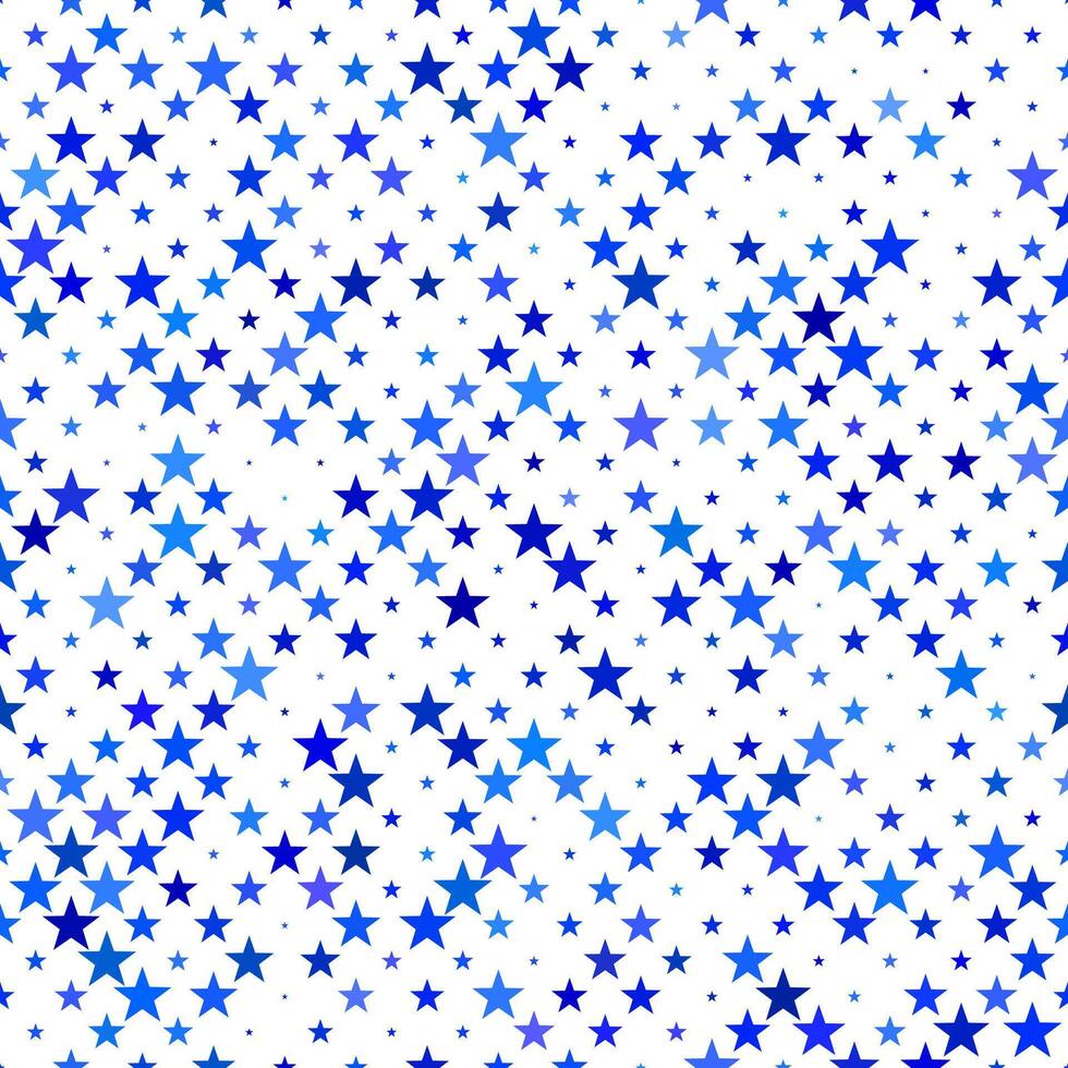 Blue seamless star pattern background design vector