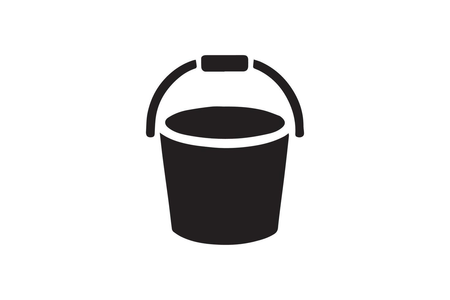 Bucket icon illustration on white background vector