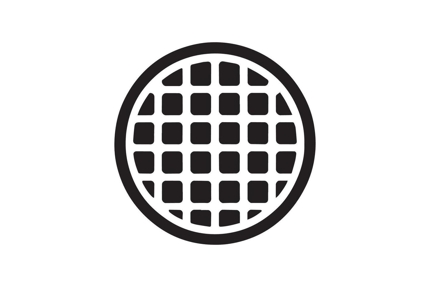 A black and white logo of a net vector