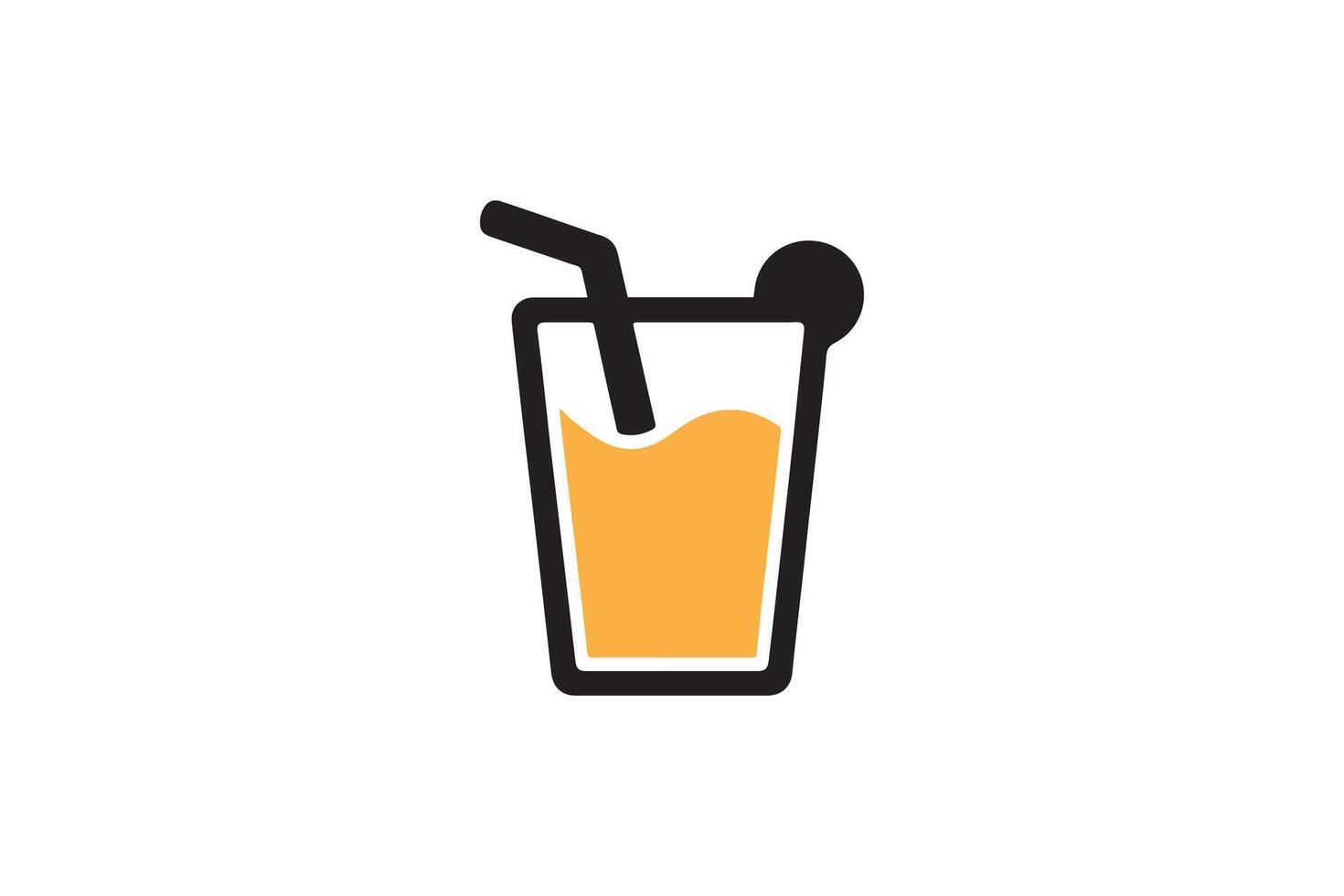 Orange juice icon illustration vector