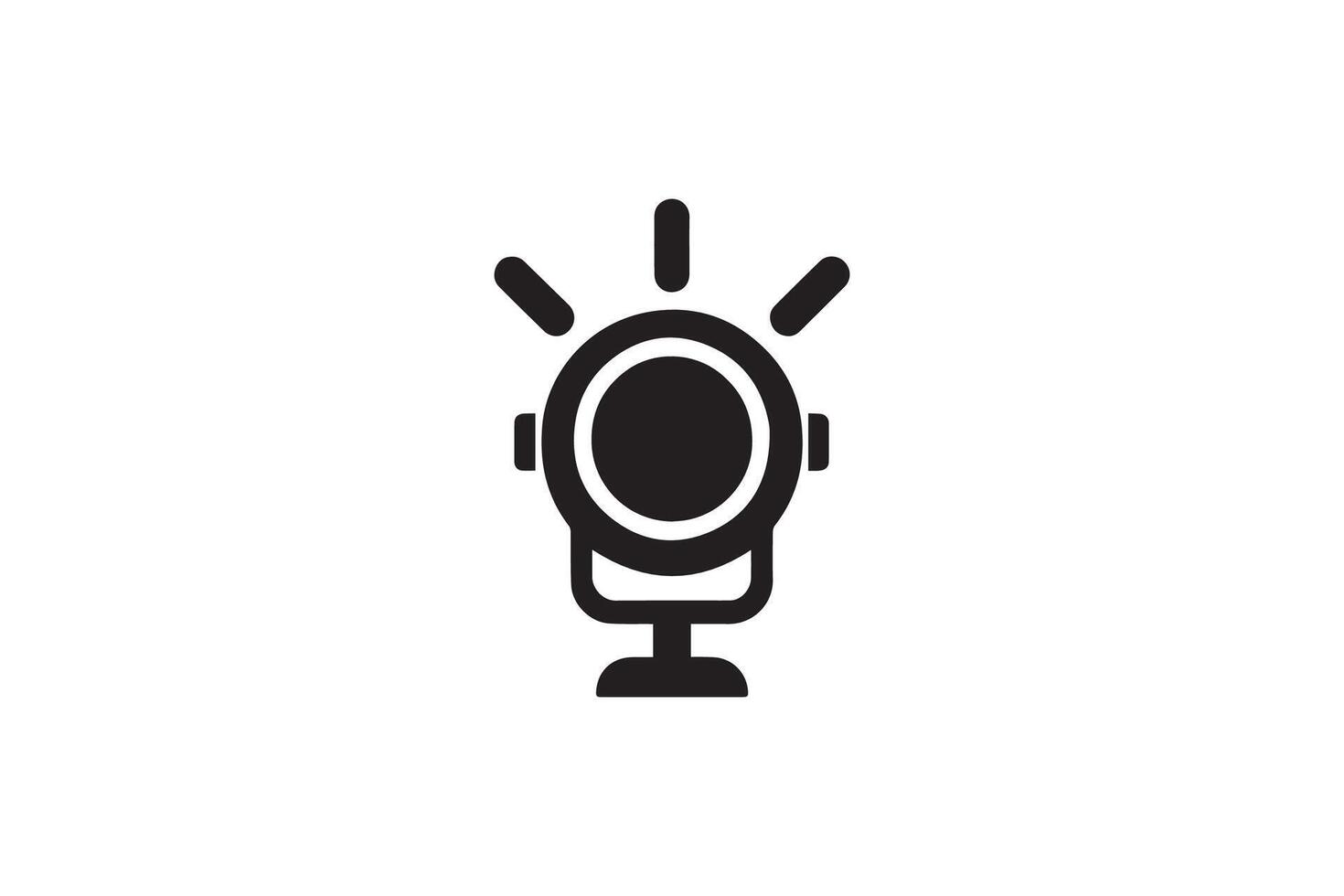 A microphone icon on a white background vector