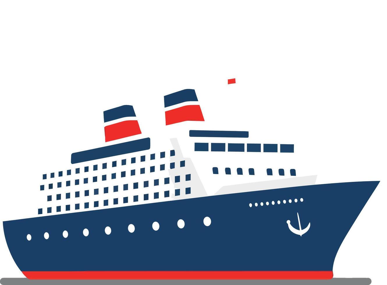 Ship illustration with detailed design elements in art style vector